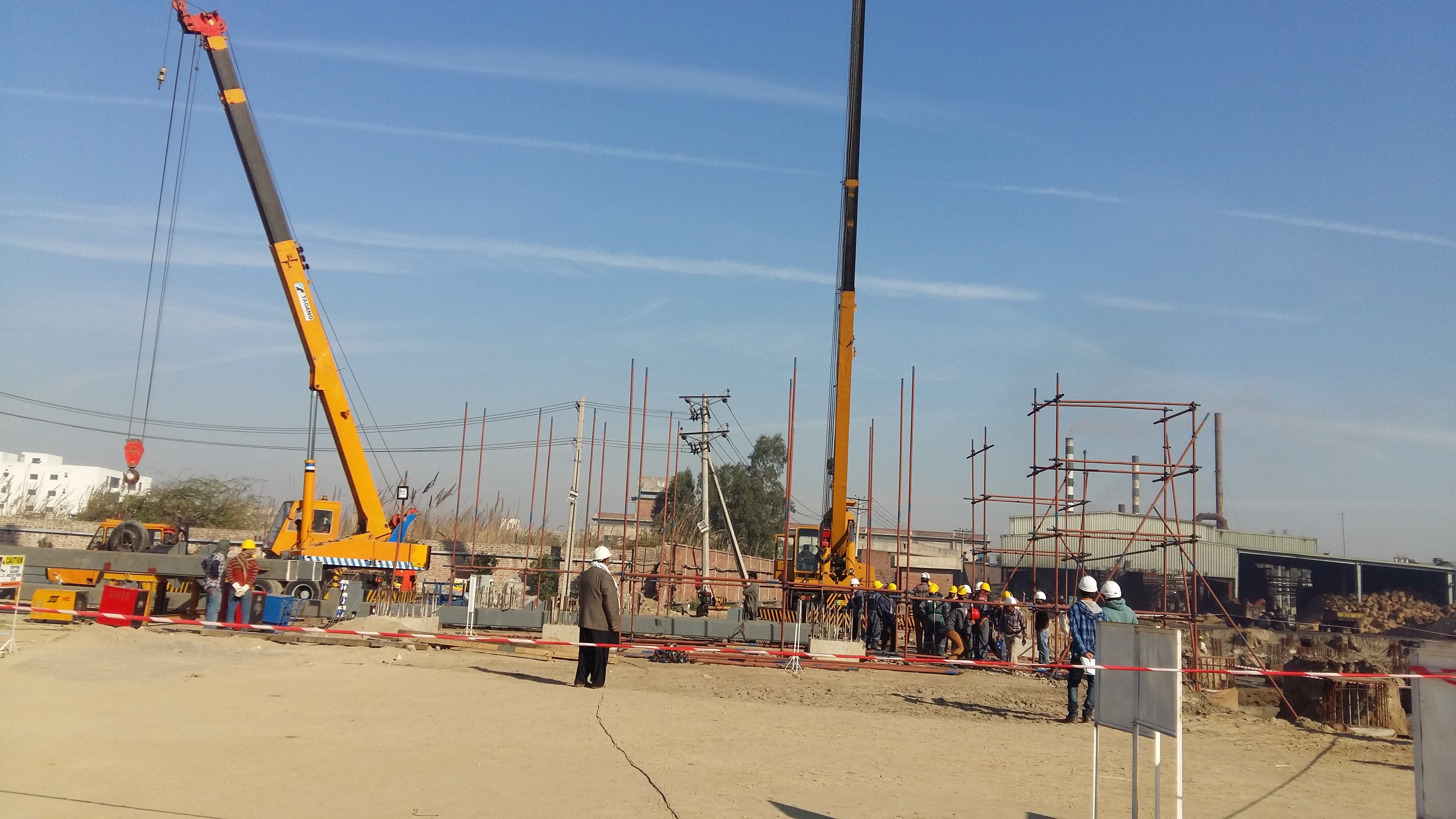 Industrial HVAC and utility installation work.